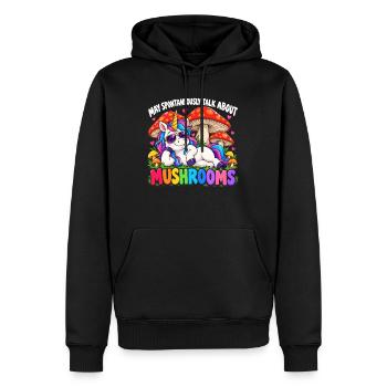 Cute Unicorn Mushroom Lovers - Männer Premium Bio Hoodie - Schwarz - Vorne - Nico (187cm)