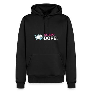 Conception de fabrication de savon pour les conceptions de fabricants de savon - Sweat à capuche Premium bio Homme - noir - Devant - Nico (187cm)