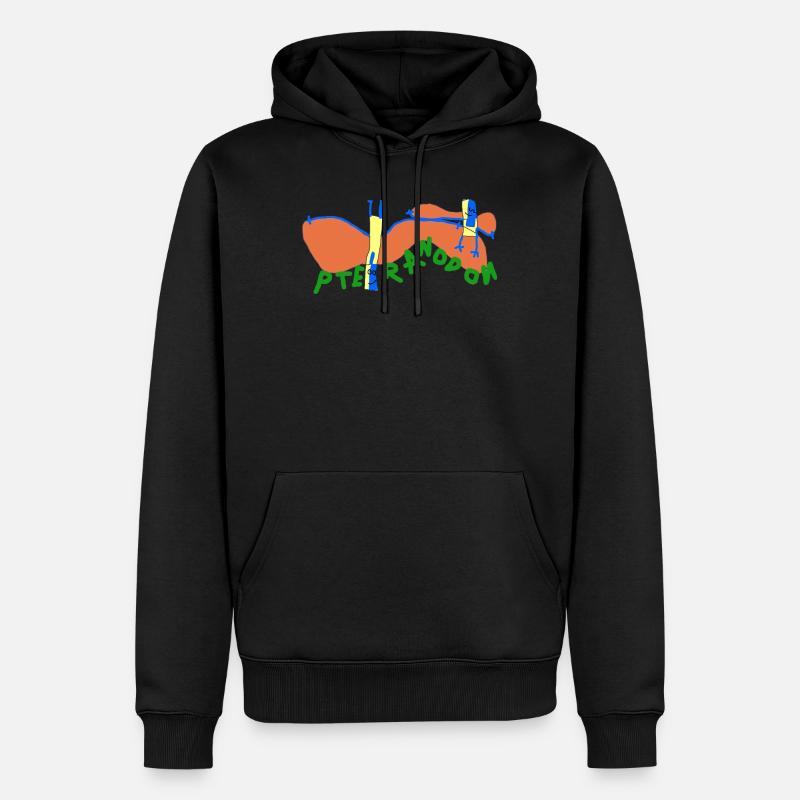 Pteranodon - Männer Premium Bio Hoodie - Schwarz