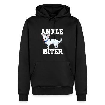 Chihuahua Dog Ankle Biter - Men’s Premium Organic Hoodie - black - Front - Nico (187cm)