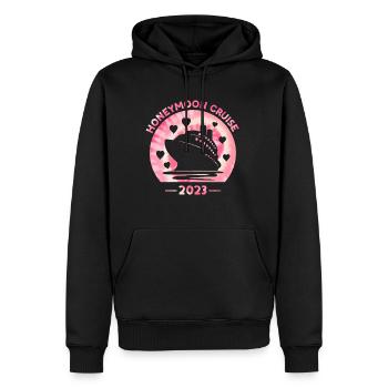 Croisière lune de miel 2023 Tie Dye Print Voyage en famille - Sweat à capuche Premium bio Homme - noir - Devant - Nico (187cm)