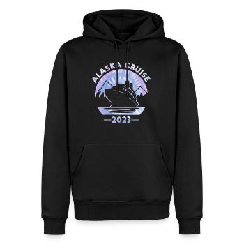 Alaska Cruise 2023 Tie Dye Print Familienreise - Männer Premium Bio Hoodie - Schwarz - Vorne - Nico (187cm)
