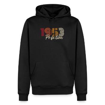 Vintage Retro Jubiläumsgeschenk für 1953 geboren - Männer Premium Bio Hoodie - Schwarz - Vorne - Nico (187cm)