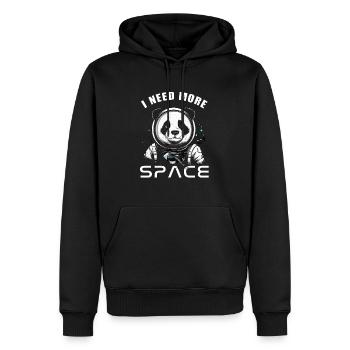 I Need More Space Astronaut Panda - Men’s Premium Organic Hoodie - black - Front - Nico (187cm)