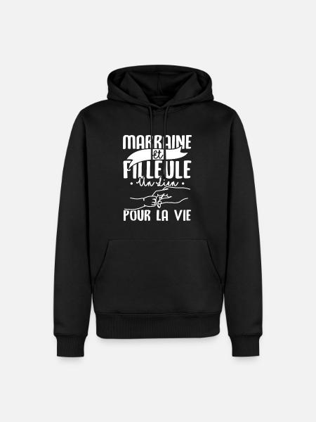 Marraine et filleule - Sweat à capuche Premium bio Homme - noir