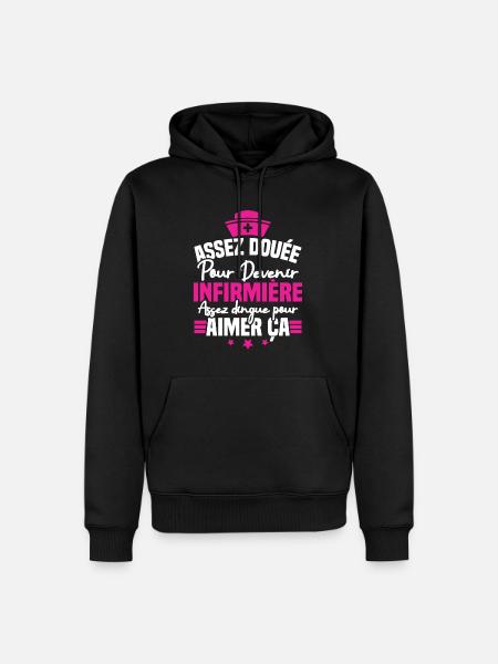 Assez douée pour devenir infirmière - Sweat à capuche Premium bio Homme - noir