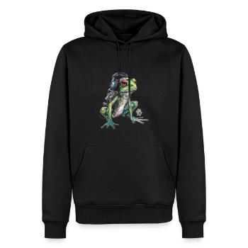 Electro Music Festival Partyliebhaber Techno - Männer Premium Bio Hoodie - Schwarz - Vorne - Nico (187cm)