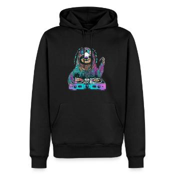 Party Faultier Elektronische Musik DJ Rave - Männer Premium Bio Hoodie - Schwarz - Vorne - Nico (187cm)