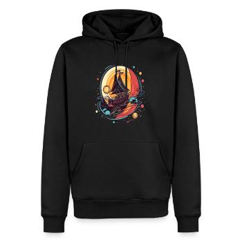 Ocean Traveller Sommer Segelboot Familienurlaub - Männer Premium Bio Hoodie - Schwarz - Vorne - Nico (187cm)