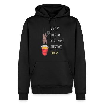 Faultier Liebhaber lustige Wochenend Party - Männer Premium Bio Hoodie - Schwarz - Vorne - Nico (187cm)