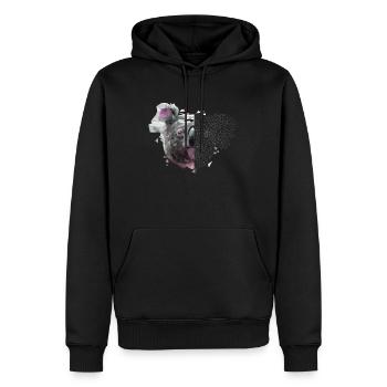 Animal Lover Arty Koala Bear Koalabär - Männer Premium Bio Hoodie - Schwarz - Vorne - Nico (187cm)