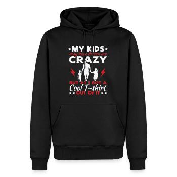 Mes enfants m’ont peut-être rendu fou - Sweat à capuche Premium bio Homme - noir - Devant - Nico (187cm)