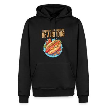 Arrière-cour Barbecue Vacances d’été BBQ Grill Hot-dog - Sweat à capuche Premium bio Homme - noir - Devant - Nico (187cm)