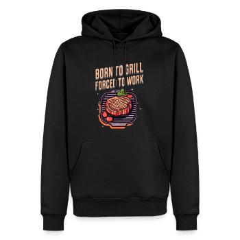 Grill Stake Backyard Grilling BBQ Stake Lover - Men’s Premium Organic Hoodie - black - Front - Nico (187cm)