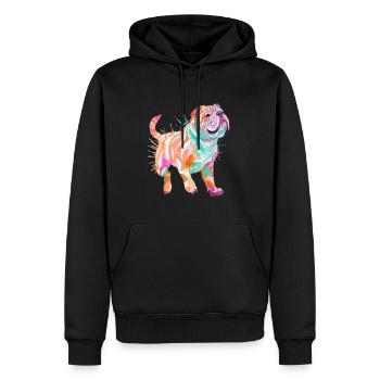 English Bulldog Lover Funny Bulldog - Men’s Premium Organic Hoodie - black - Front - Nico (187cm)