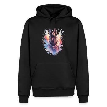 Dog Lover Drôle de berger allemand Coiffeur - Sweat à capuche Premium bio Homme - noir - Devant - Nico (187cm)