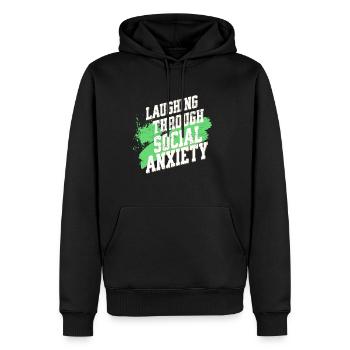 Depression Mental Health i Have Social Anxiety - Men’s Premium Organic Hoodie - black - Front - Nico (187cm)