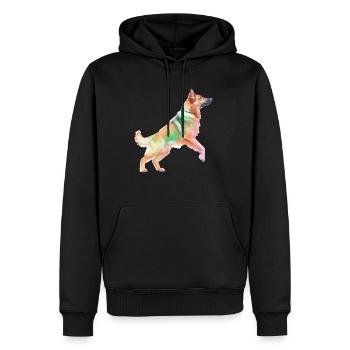 German Shepherd Dancing Dog Circus - Männer Premium Bio Hoodie - Schwarz - Vorne - Nico (187cm)
