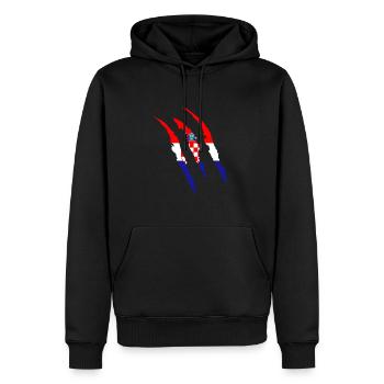 Croatia Balkan Countries Patriotic - Men’s Premium Organic Hoodie - black - Front - Nico (187cm)