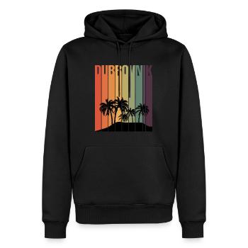 Travel to Dubrovnik Retro Croatia Holidays - Men’s Premium Organic Hoodie - black - Front - Nico (187cm)