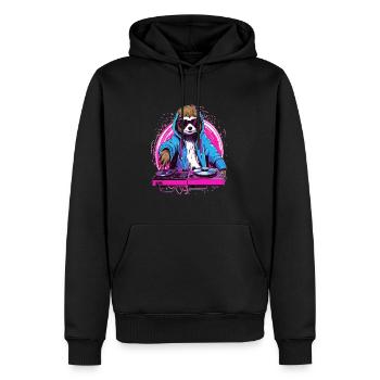 Sloth Dj Raver EDM Festival Rave - Männer Premium Bio Hoodie - Schwarz - Vorne - Nico (187cm)