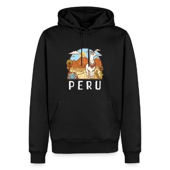 Alpaca Travel to Lima South America Peru - Männer Premium Bio Hoodie - Schwarz - Vorne - Nico (187cm)