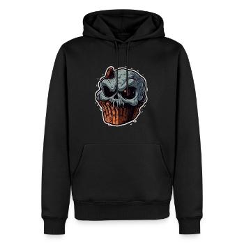 Horror Halloween Totenkopf Muffin Kostüm Halloween - Männer Premium Bio Hoodie - Schwarz - Vorne - Nico (187cm)