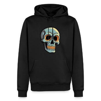 Halloween Skeleton Costume Spooky Skull - Sweat à capuche Premium bio Homme - noir - Devant - Nico (187cm)