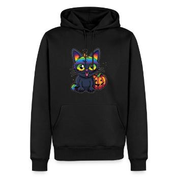 Cute Halloween Rainbow Cat Costume Halloween Party - Männer Premium Bio Hoodie - Schwarz - Vorne - Nico (187cm)