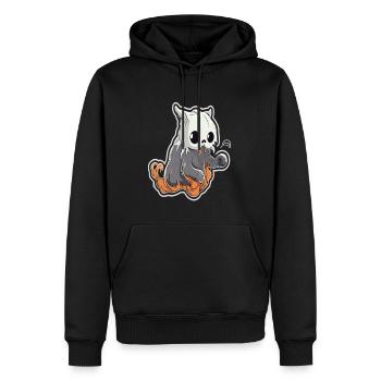 Halloween Ghost Cats Costume Drôle Halloween - Sweat à capuche Premium bio Homme - noir - Devant - Nico (187cm)