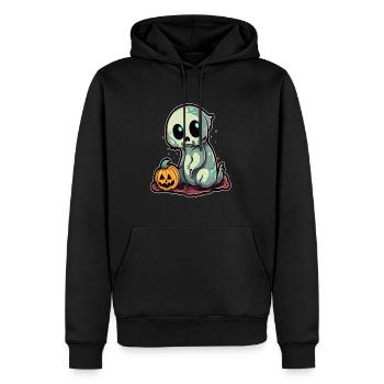 Halloween Pumpkin Ghost Costume Cute Halloween - Männer Premium Bio Hoodie - Schwarz - Vorne - Nico (187cm)