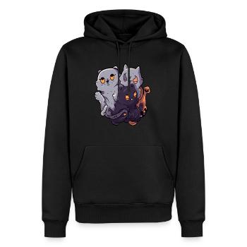 Zombie Ghost Cats Costume Spooky Halloween Party - Sweat à capuche Premium bio Homme - noir - Devant - Nico (187cm)