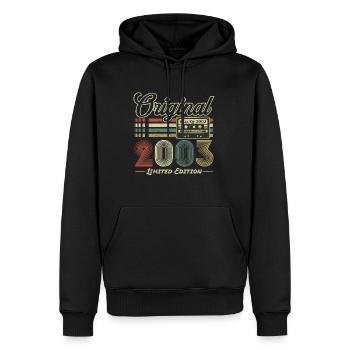 Original 2003 Vintage Jahrgang Retro Geburtstag - Männer Premium Bio Hoodie - Schwarz - Vorne - Nico (187cm)