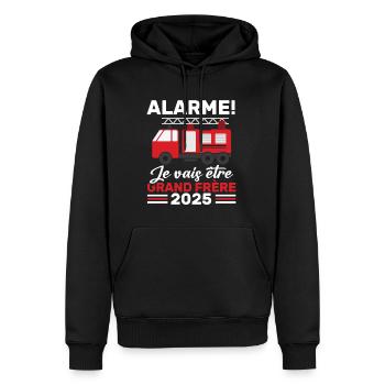 Ich werde Big Brother 2025 / Zukunft Big Brother - Männer Premium Bio Hoodie - Schwarz - Vorne - Nico (187cm)