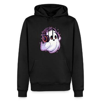 Costume de fantôme d'Halloween effrayant, plus mignon - Sweat à capuche Premium bio Homme - noir - Devant - Nico (187cm)