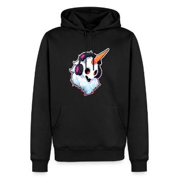 Halloween Licorne DJ EDM Fête d'Halloween - Sweat à capuche Premium bio Homme - noir - Devant - Nico (187cm)