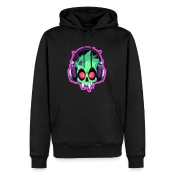 Costume de DJ zombie EDM Halloween Rave d'Halloween - Sweat à capuche Premium bio Homme - noir - Devant - Nico (187cm)