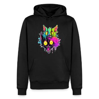 Halloween Party Zombie Cat Costume EDM Festival - Men’s Premium Organic Hoodie - black - Front - Nico (187cm)