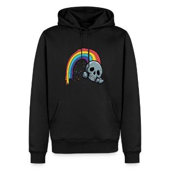 Death Metal Rainbow Skull Funny Rock Festival - Sweat à capuche Premium bio Homme - noir - Devant - Nico (187cm)