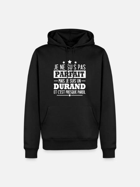 Je suis un durand - Sweat à capuche Premium bio Homme - noir