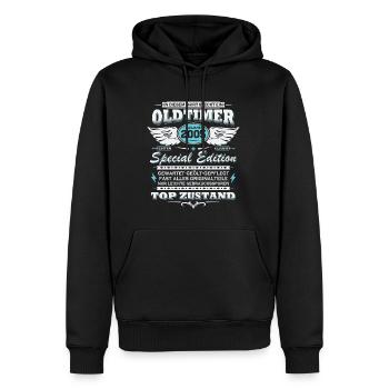 Oldtimer Baujahr 2005 Jahrgang Geburtstag Geschenk - Männer Premium Bio Hoodie - Schwarz - Vorne - Nico (187cm)