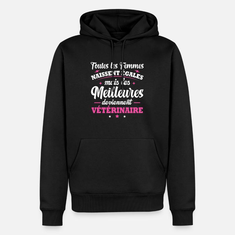 Les meilleures deviennent Vétérinaire - Sweat à capuche Premium bio Homme - noir