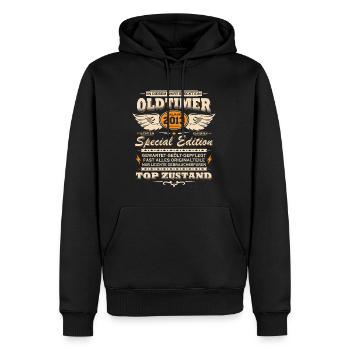 Oldtimer Baujahr Jahrgang 2013 Geburtstag Geschenk - Männer Premium Bio Hoodie - Schwarz - Vorne - Nico (187cm)