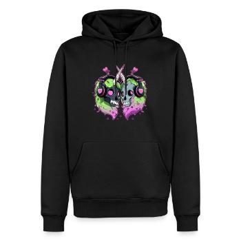 Music Lover Zombie Unicorn EDM Party - Men’s Premium Organic Hoodie - black - Front - Nico (187cm)