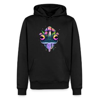 Psychedelic Art EDM Festival Trippy Rave - Männer Premium Bio Hoodie - Schwarz - Vorne - Nico (187cm)