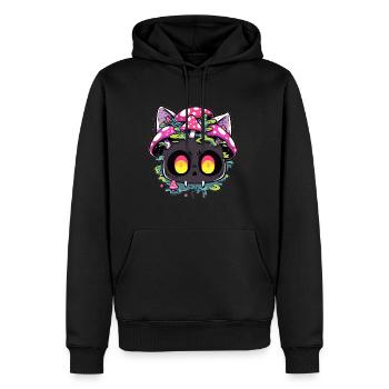Amateur de musique électronique Trippy Zombie Cat Rave - Sweat à capuche Premium bio Homme - noir - Devant - Nico (187cm)