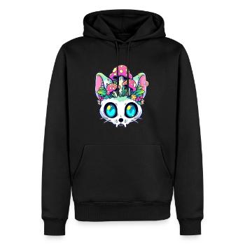 Musique électronique EDM DJ Trippy Psychédélique Rave - Sweat à capuche Premium bio Homme - noir - Devant - Nico (187cm)