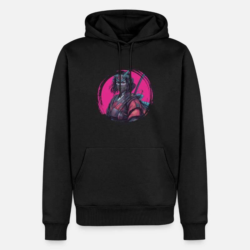 Cyberpunk Samurai - Männer Premium Bio Hoodie - Schwarz