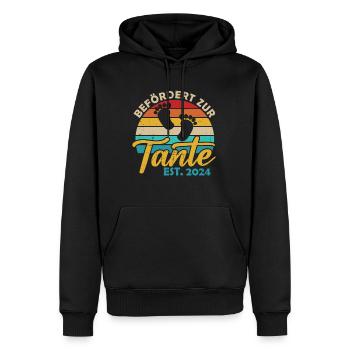 Befördert zur Tante 2024 - Männer Premium Bio Hoodie - Schwarz - Vorne - Nico (187cm)