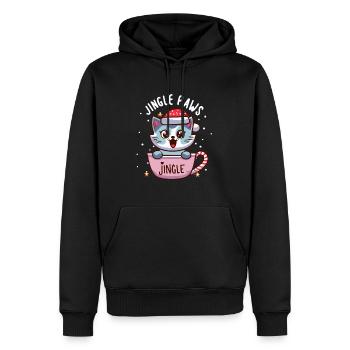 Jingle Paws Süße Weihnachtsfeier - Männer Premium Bio Hoodie - Schwarz - Vorne - Nico (187cm)